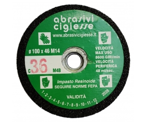ŚCIERNICA BAKELITOWA / SEGMENT SZLIFIERSKI NA GWINT 100MM DO PRACY NA SUCHO 